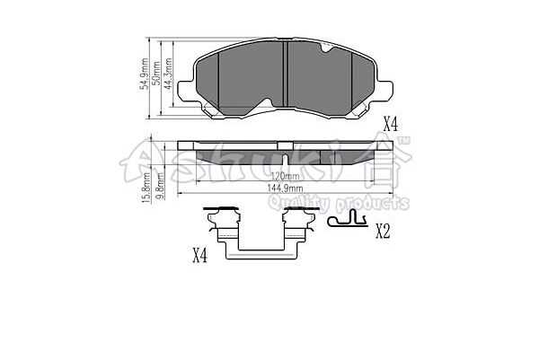 Brake Pad Set, disc brake (1080-6405)