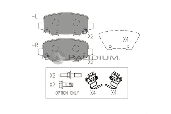 Brake Pad Set, disc brake (P1-1553)