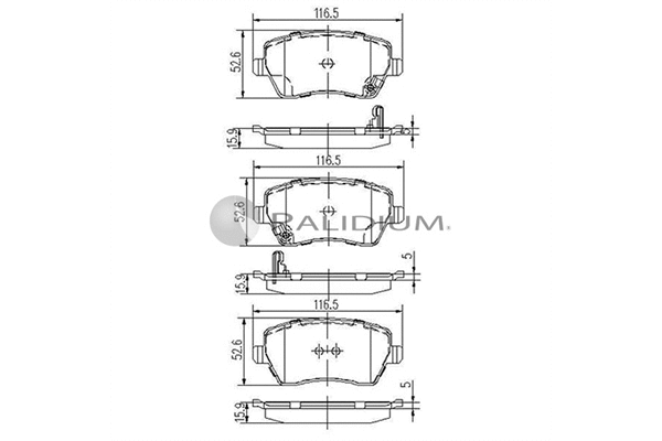 Brake Pad Set, disc brake (P1-1237)