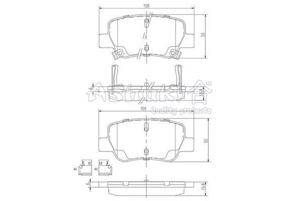 Brake Pad Set, disc brake (T114-45)