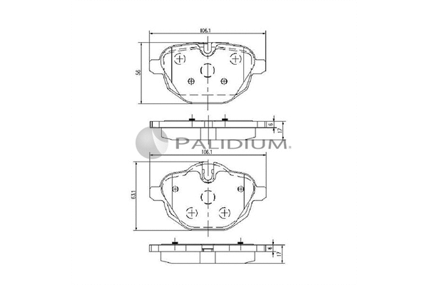 Brake Pad Set, disc brake (P1-1342)