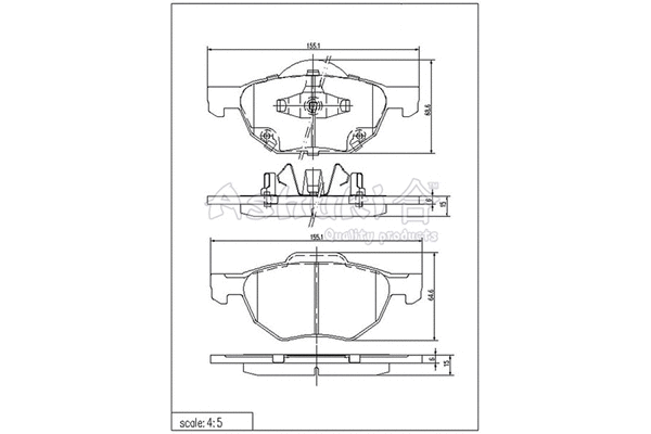 Brake Pad Set, disc brake (H025-60)