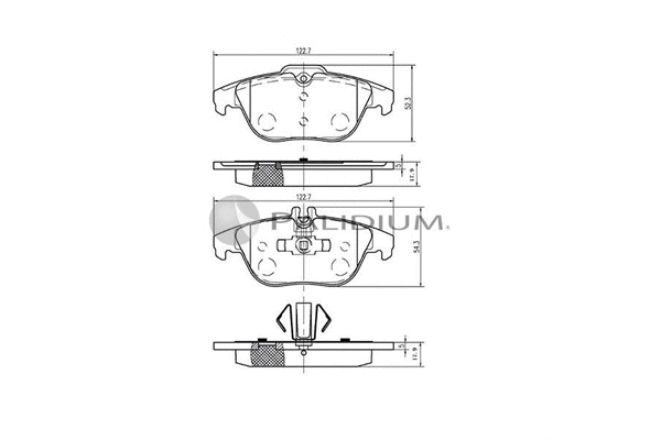 Brake Pad Set, disc brake (P1-1144)