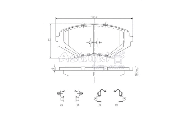 Brake Pad Set, disc brake (1080-6603)