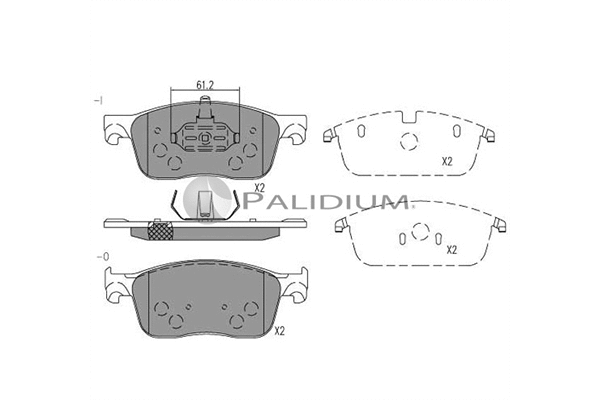 Brake Pad Set, disc brake (P1-1558)