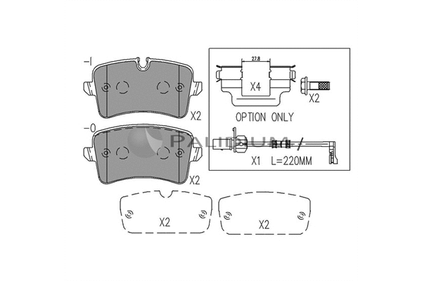 Brake Pad Set, disc brake (P1-1539)