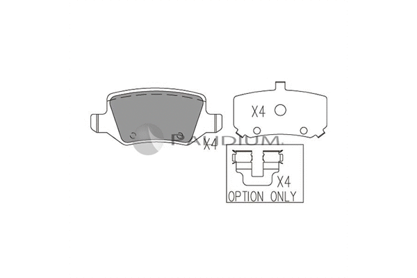 Brake Pad Set, disc brake (P1-1064)