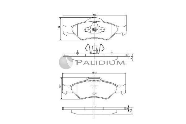 Brake Pad Set, disc brake (P1-1022)