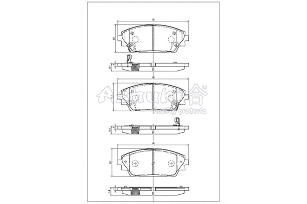 Brake Pad Set, disc brake (1080-6703)
