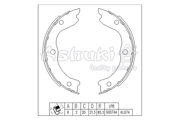 Brake Shoe Set (N011-63)