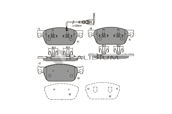Brake Pad Set, disc brake (P1-1577)