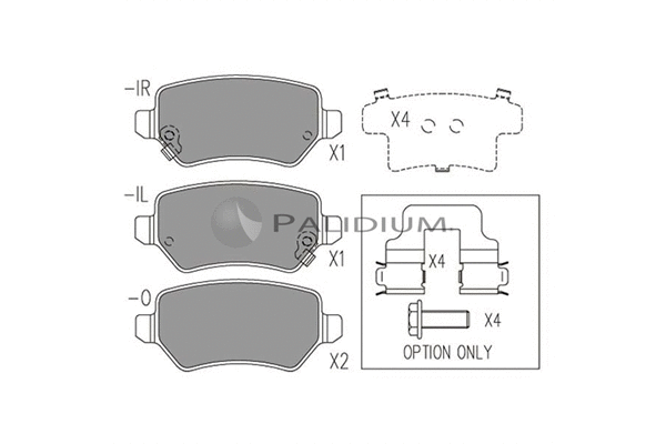 Brake Pad Set, disc brake (P1-1012)