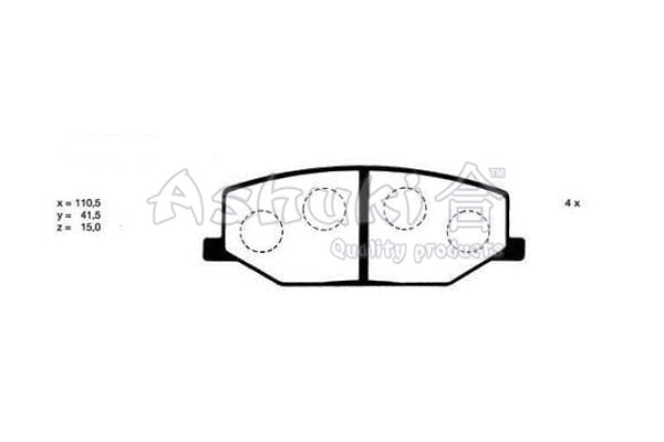 Brake Pad Set, disc brake (K012-07)