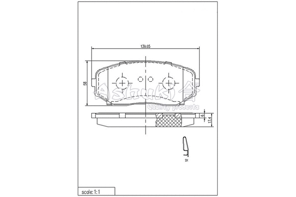 Brake Pad Set, disc brake (1080-0703)