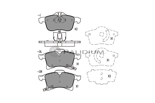 Brake Pad Set, disc brake (P1-1008)