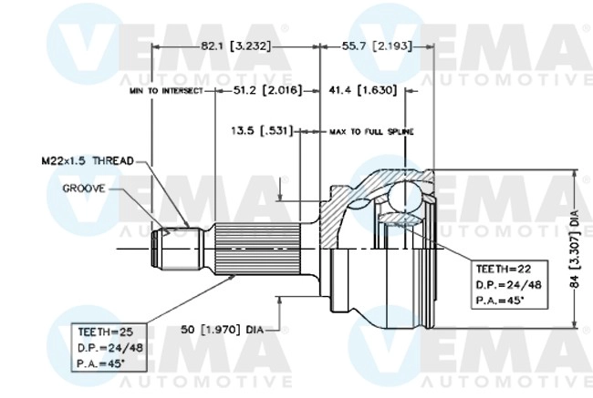 Joint Kit, drive shaft (18402)