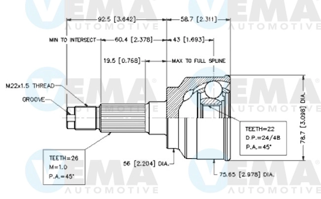 Joint Kit, drive shaft (18639)