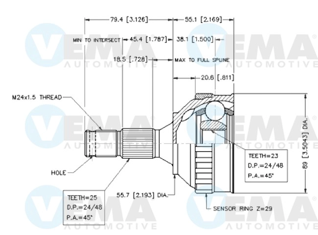 Joint Kit, drive shaft (18281)