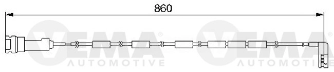 Warning Contact, brake pad wear (117524)