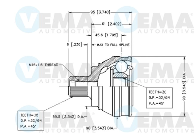 Joint Kit, drive shaft (18560)