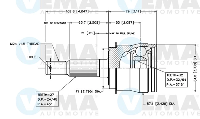 Joint Kit, drive shaft (18299)