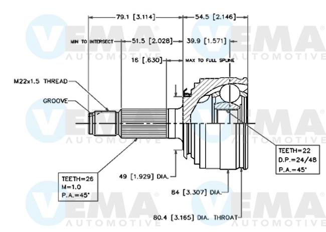 Joint, propshaft (18405)