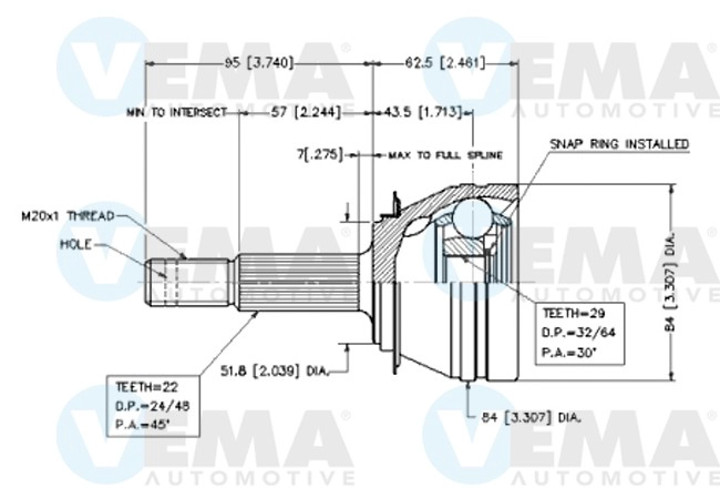 Joint Kit, drive shaft (18544)