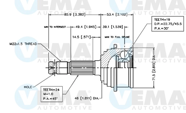 Joint Kit, drive shaft (18493)