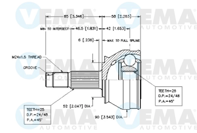 Joint Kit, drive shaft (18251)