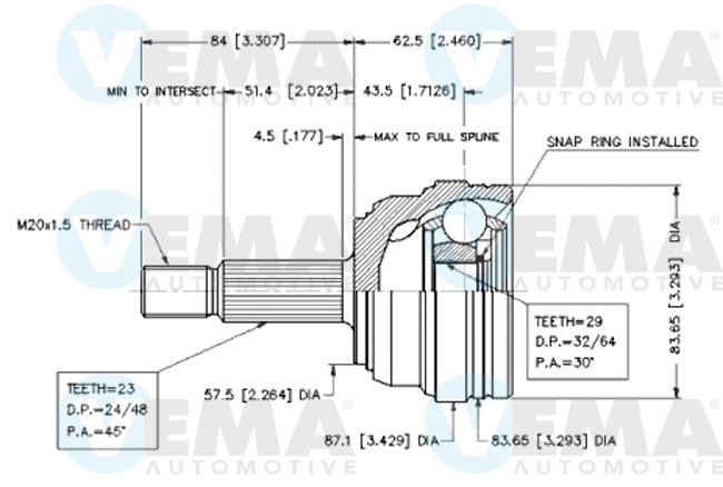 Joint Kit, drive shaft (18573)