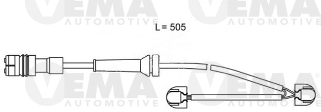Warning Contact, brake pad wear (117505)