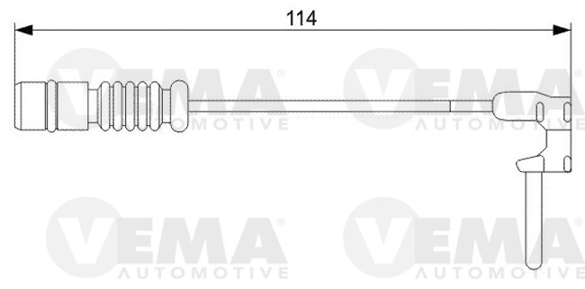 Warning Contact, brake pad wear (117463)
