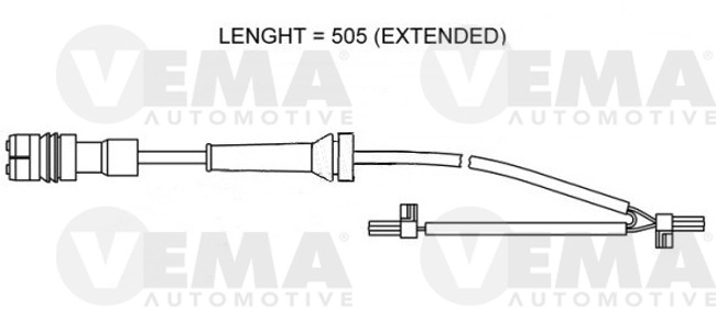 Warning Contact, brake pad wear (117460)
