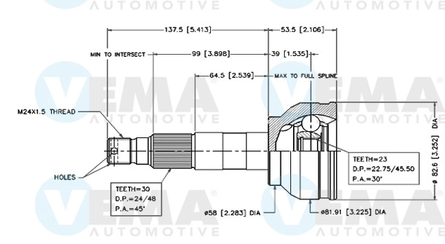 Joint Kit, drive shaft (18519)