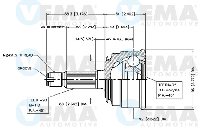 Joint Kit, drive shaft (18272)