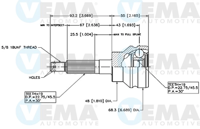 Joint Kit, drive shaft (18403)