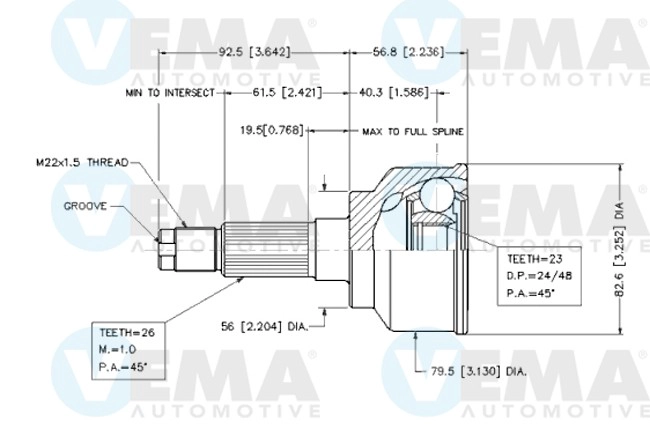 Joint Kit, drive shaft (18535)