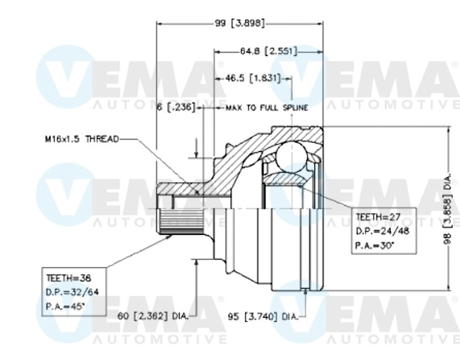 Joint Kit, drive shaft (18632)