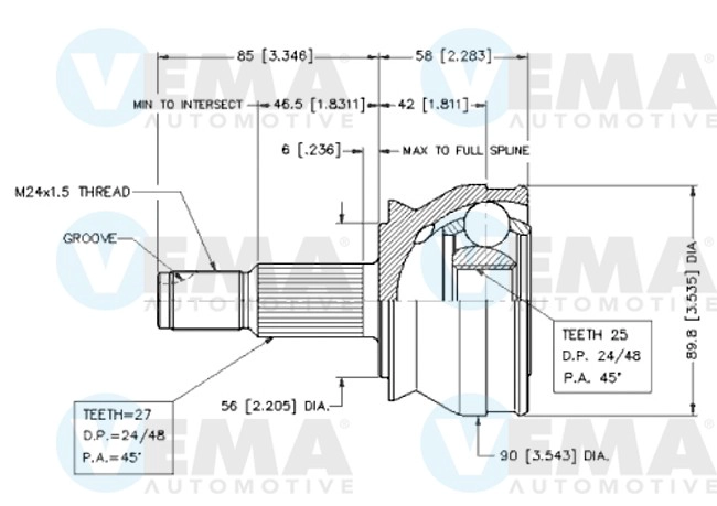 Joint Kit, drive shaft (18260)