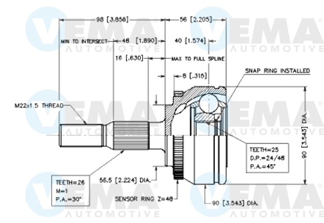Joint Kit, drive shaft (18547)