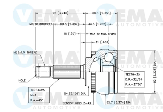 Joint Kit, drive shaft (18712)