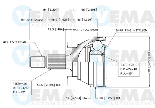 Joint Kit, drive shaft (18415)
