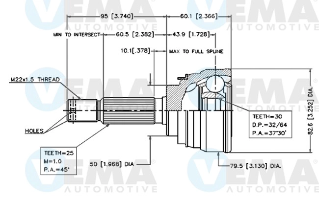 Joint Kit, drive shaft (18451)