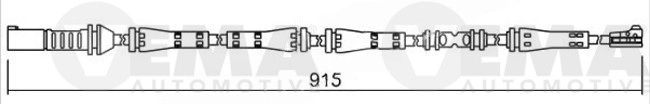 Warning Contact, brake pad wear (117515)
