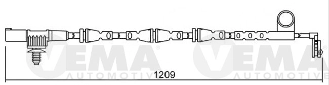 Warning Contact, brake pad wear (117479)