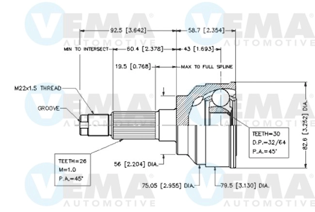 Joint Kit, drive shaft (18566)