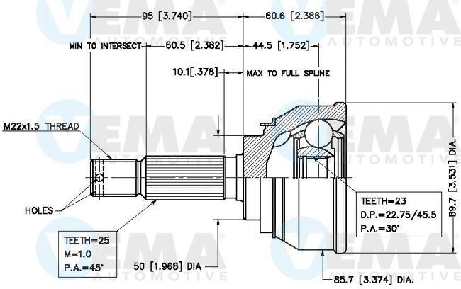 Joint Kit, drive shaft (18450)