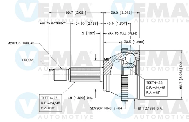 Joint Kit, drive shaft (18269)