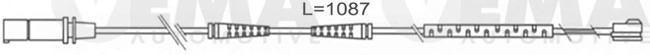 Warning Contact, brake pad wear (117495)