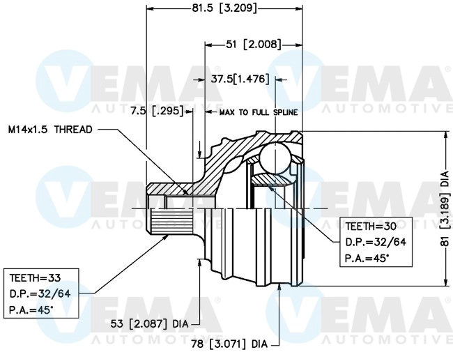 Joint Kit, drive shaft (18236)